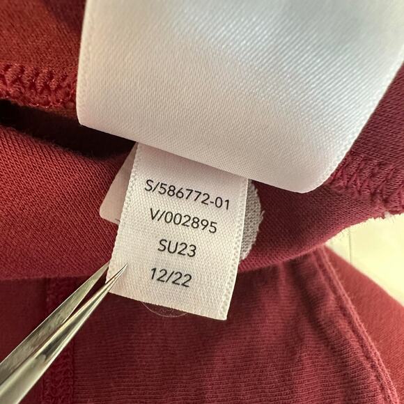 Athleta Sundown Sweatshirt Tank WMNS S Berry Hooded Drawstring Pullover Athletic - Picture 10 of 10